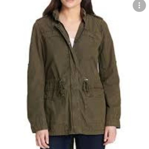 LEVI'S Hooded Roll-Tab Anorak Jacket Green Women's sz XSmall - Picture 2 of 15